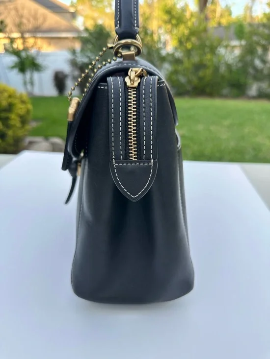 Coach Black courier carryall Leather Top-Handle Satchel - Picture 5 of 11